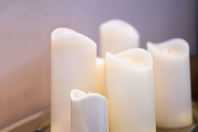 Close-up of illuminated candle