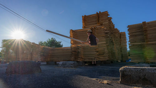 Man and wood