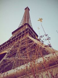 Low angle view of eiffel tower