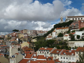 Buildings in city against sky