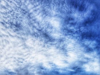 Low angle view of clouds in sky