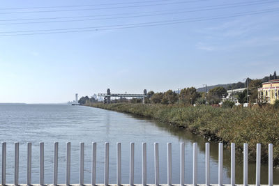 Scenic view of river against sky