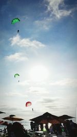 Low angle view of parachute