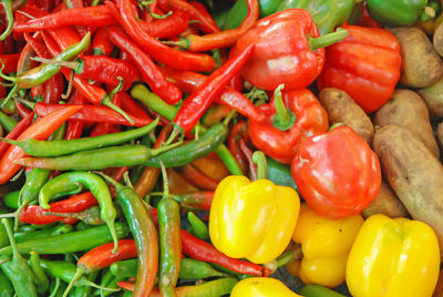 Full frame shot of peppers
