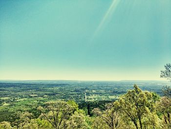 Scenic view of landscape against clear sky