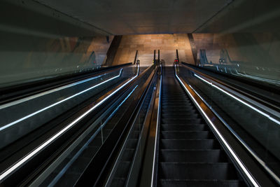 Light trails on steps