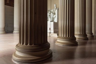 Statue in colonnade