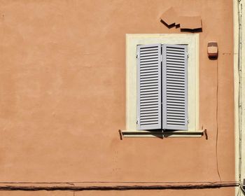 Window on wall of building