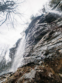 Scenic view of waterfall