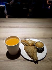 Coffee cup on table