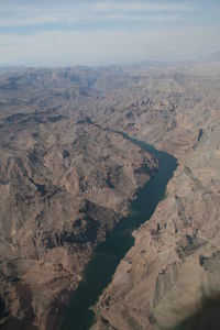 Aerial view of landscape against sky