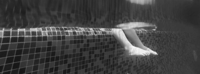 Low section of man in water