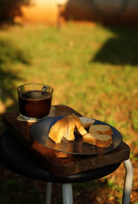 Close-up of drink on table