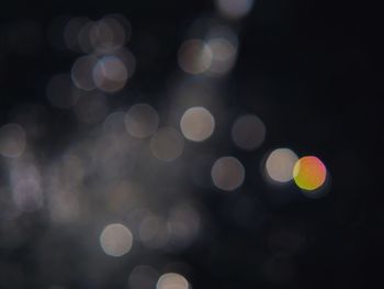 Defocused image of illuminated lights