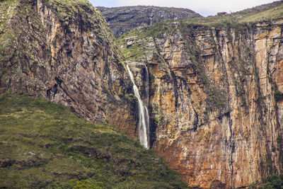 Scenic view of waterfall