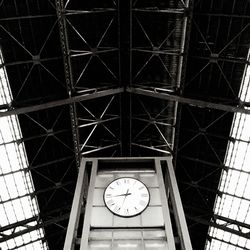 Low angle view of clock