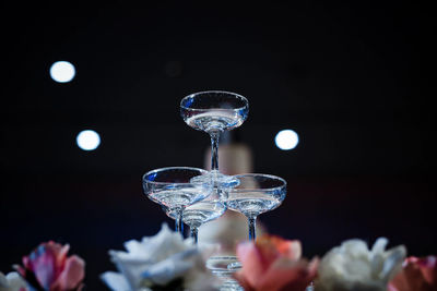 Close-up of wine glass against white background