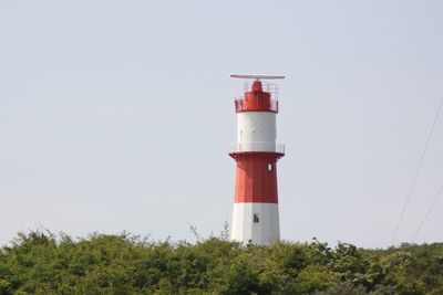 Low angle view of lighthouse against sky