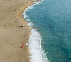 High angle view of beach