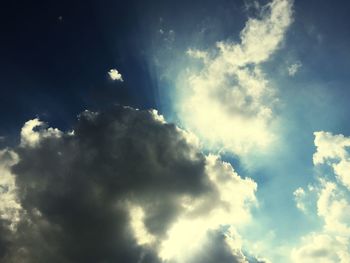 Low angle view of clouds in sky