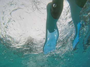 High angle view of swimming pool in sea