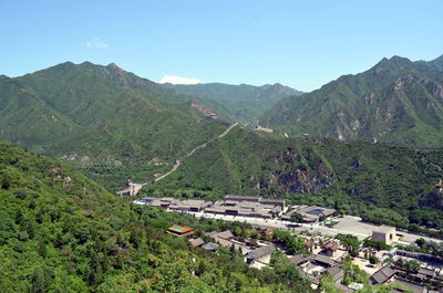 High angle view of landscape against sky