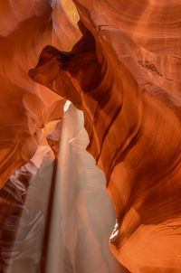 Low angle view of rock formation