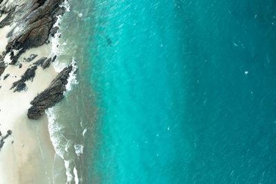 High angle view of sea