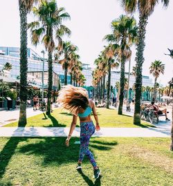 Full length of woman in park