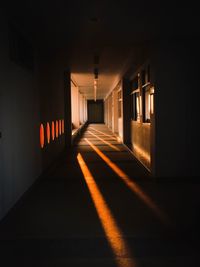 Empty corridor in building