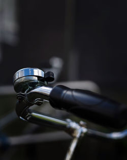 Close-up of camera on bicycle