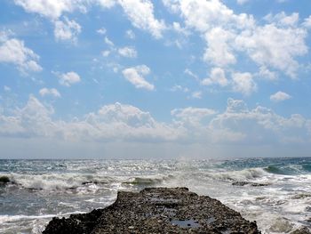 Scenic view of sea against sky