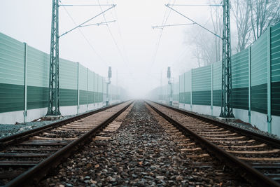 Railroad noise barrier. acoustic wall reducing train sound. 