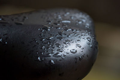 High angle view of wet drink on table