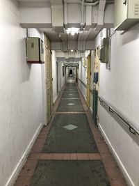 Empty corridor in building