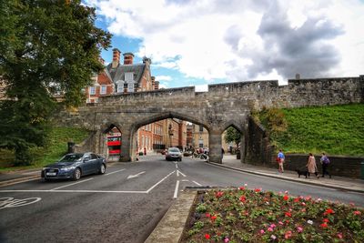 View of historic building against cloudy sky