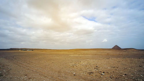 Scenic view of desert against sky