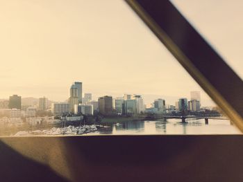 City skyline against clear sky