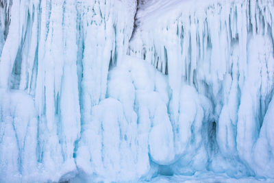 Full frame shot of frozen water