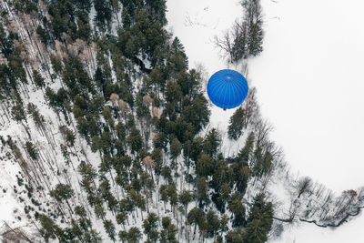 High angle view of christmas decorations