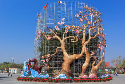 Statue of liberty against clear blue sky