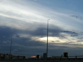 Street light against sky