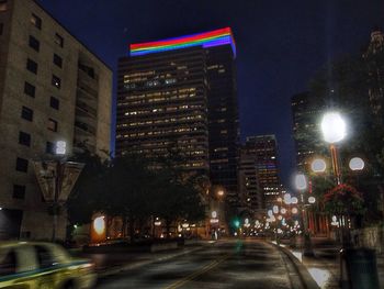 City street at night