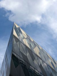 Low angle view of modern building against sky