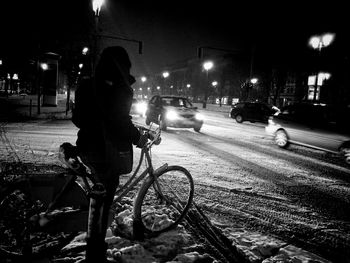 City street at night