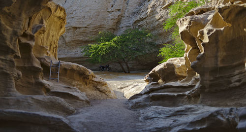 Rock formations in cave