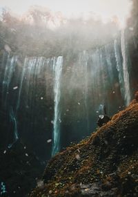 Panoramic view of waterfall