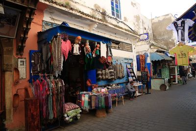 Panoramic view of market stall in city