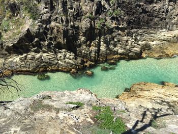 Scenic view of rock formations