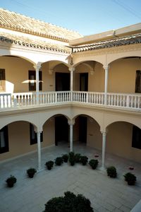 Low angle view of building against clear sky